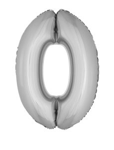 Ballon chiffre 0 – Argent