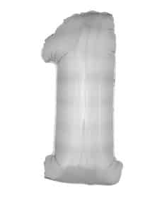 Ballon chiffre 1 – Argent