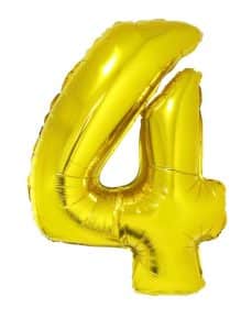 Ballon chiffre 4 – Or