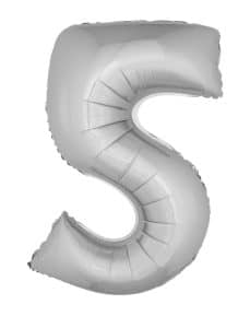 Ballon chiffre 5 – Argent