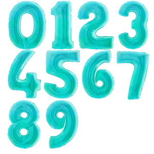 40" Glitter Glitter Holo Tiffany Numbers - com gás